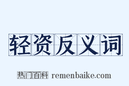 轻资反义词是什么意思的图片